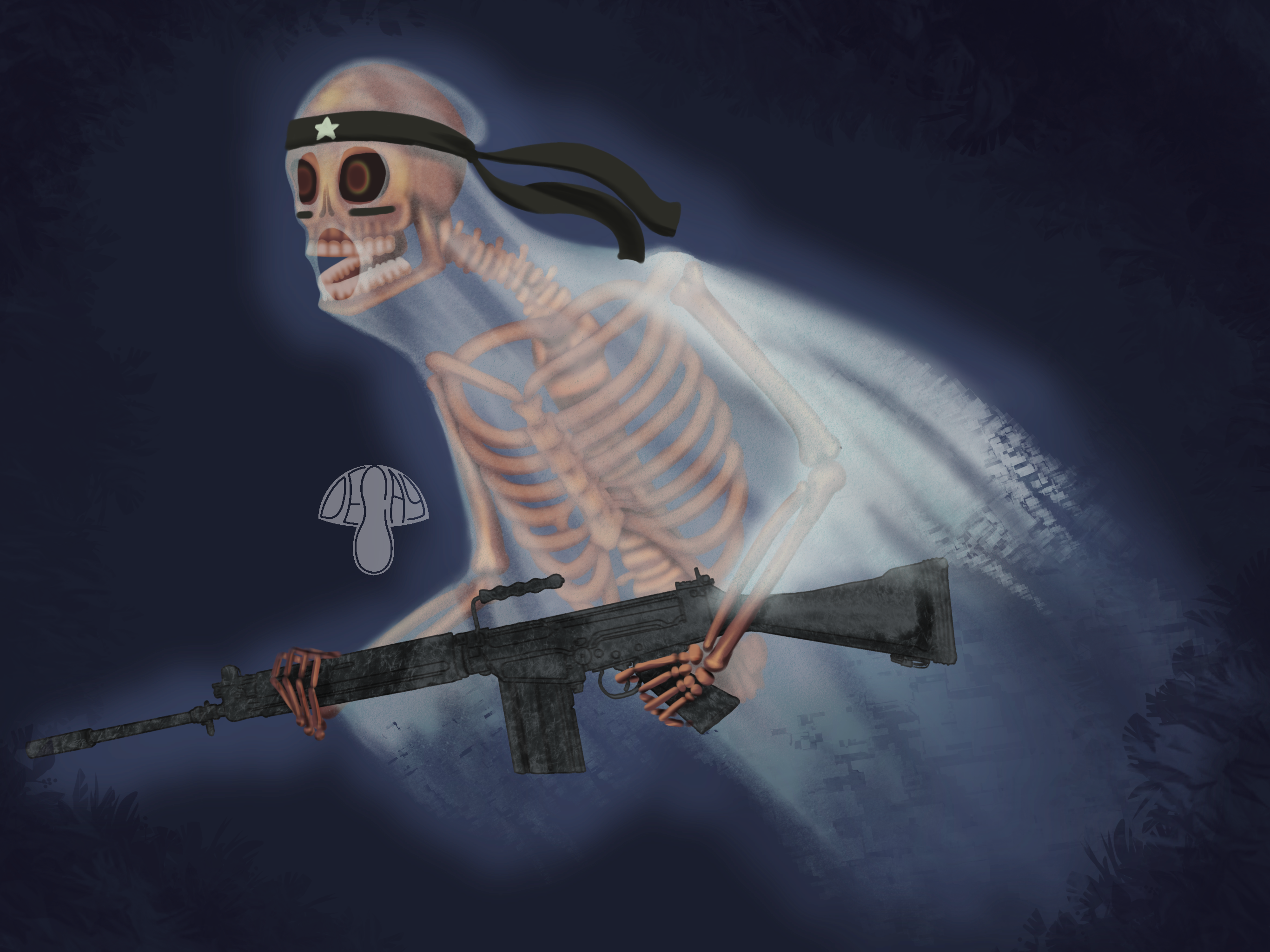 Spooky Ghost Art Print