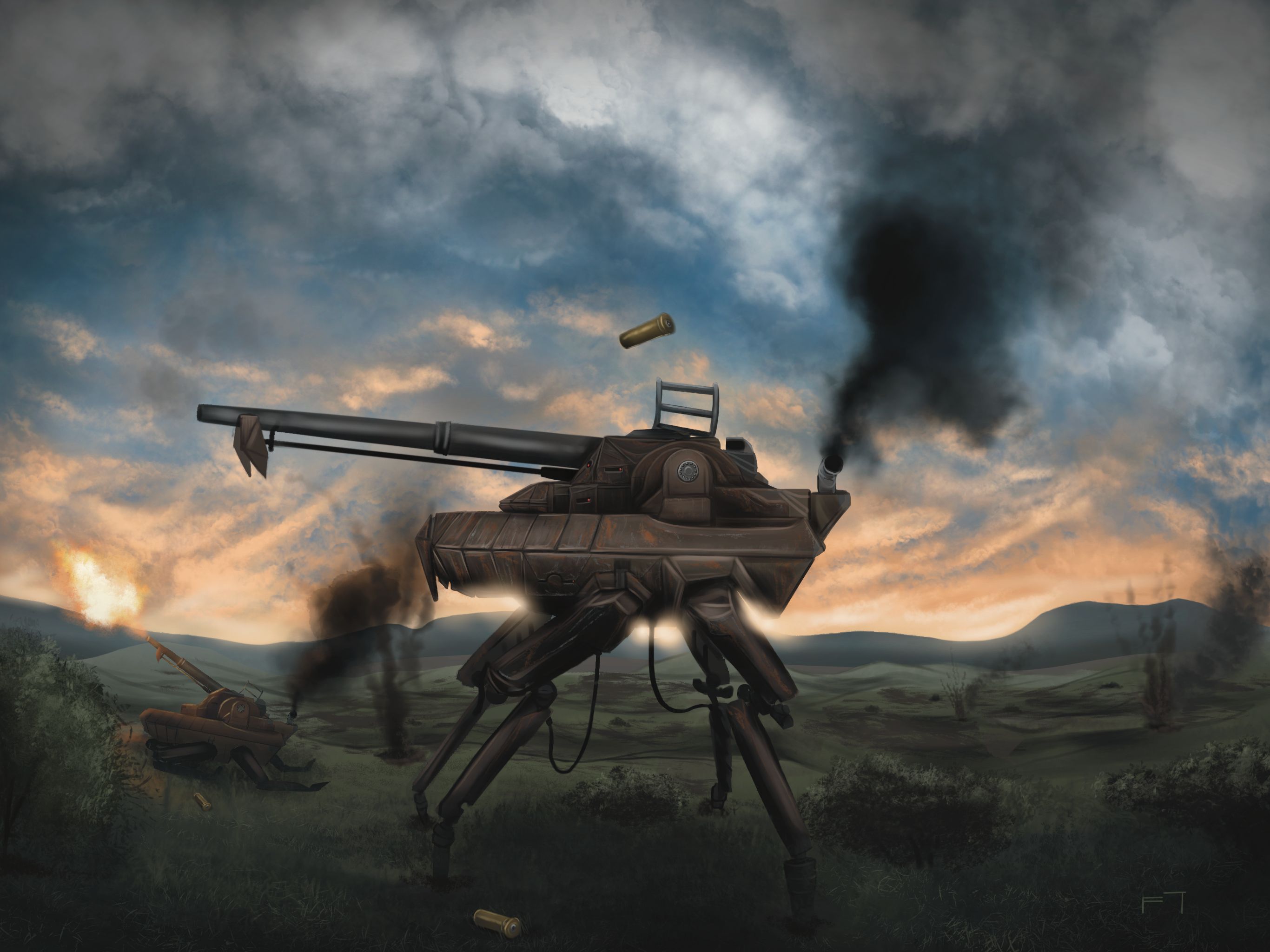 Tankwalker Art Print